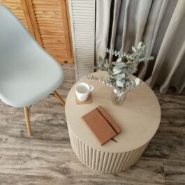 Round fluted coffee table