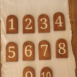 Wooden arch table numbers